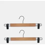 Drvene vješalice s kopčama 2 pack