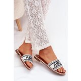 Boto Ladies flat sandals with decoration Amore white Avelina | Shoptok.si