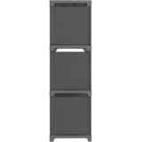 Police za izlaganje s 9 kocki sive 103x30x107,5 cm od tkanine | shoptok.hr