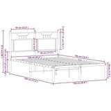 vidaXL Posteljni okvir brez vzmetnice hrast 120x190 cm inženirski les | Shoptok.si