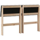 vidaXL Tapecirano vzglavje Svetlo siva 120 cm Masivno borovo les | Shoptok.si