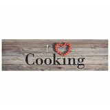 Maison Chic Kuhinjska Preproga, Rug pralna napis Cooking siva 45x150 cm žamet, (22121910) | Shoptok.si