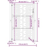  Vrtna vrata antracit boje 100x150 cm čelična kvadratna dizajna | shoptok.hr