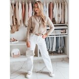 DStreet Sweter damski one size z haftem AMELIE beżowy | Shoptok.si