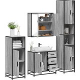 Maison Chic Kopalniško pohištvo - Kopalniški sestavi 4 kosi siva sonoma inženirski les, (21787584) | Shoptok.si