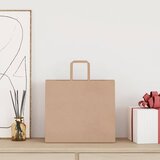  Papirnate vrećice 250 kom s ručkama smeđe 32x22x28 cm | shoptok.hr