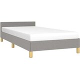  Za krevet s uzglavljem svjetlosivi 90x190 cm od tkanine | shoptok.hr