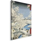  Slika - Utagawa Hiroshige – Drum bridge and Setting Sun Hill at Meguro 20x30 Na talijanskom platnu | shoptok.hr