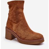FB2 Women's ankle boots with a heel Camel Argastis Cijene