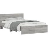  Okvir kreveta s uzglavljem i LED boja hrasta 135x190 cm | shoptok.hr
