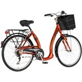 Visitor bicikl city vintage 26" alu 18" v-brake 6 brzina 155-178cm (s/m) narandžasti perla 1262092 | Eponuda.com