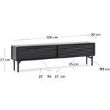 Kave Home Crna TV komoda u dekoru hrasta 200x57x35 cm Lenon – | shoptok.hr