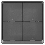 Emos GoSmart prekidač sa 4 tastera, 1xCR2430, Tuya, crni | Eponuda.com