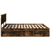  Okvir za krevet s uzglavljem Dimljeni hrast 200 x 200 cm | shoptok.hr