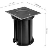  Spoljna svetiljka za prilaz LUKKA CONNECT 1xGU10/4W/230V IP67 mat hrom četvrtasta | Eponuda.com