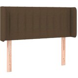  Uzglavlje tamnosmeđe 93x16x78/88 cm od tkanine | shoptok.hr