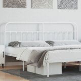 Maison Chic kovinsko posteljno vzglavje - vzglavna omarica - nočna omarica belo 200 cm, (21704840) | Shoptok.si
