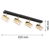  Argon 1688 - Spot svetiljka LAGOS 4xGU10/5W/230V mesing/crna | Eponuda.com