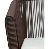 PVC 3-dijelni bistro set od ratana s jastucima smeđi | shoptok.hr