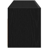 vidaXL Kopalniška stenska omarica črn 100x25x30 cm inž. les | Shoptok.si
