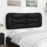  Jastuk za uzglavlje Hvar crni 140 cm od umjetne kože | Eponuda.com