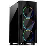 Kuciste Inter-tech Case A-3401 Chevron RGB gaming, 3x RGB fans, Acrylic glass front panel | Eponuda.ba