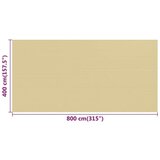  Za šator bež 400 x 800 cm HDPE | shoptok.hr