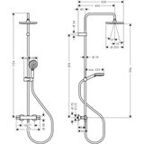 Hansgrohe 26089000 vernis blend termostatska armatura za tuš s tuš setom | Shoptok.si