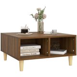vidaXL Klubska mizica rjavi hrast 60x60x30 cm iverna plošča | Shoptok.si