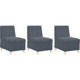 vidaXL sofa stolice 3 pcs tamno siva 55 x 74 x 82 cm baršun | shoptok.hr