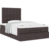 vidaXL okvir za krevet s madraca tamnosmeđi 120x190 cm od tkanine | shoptok.hr