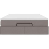 vidaXL Otomanski posteljni okvir z vzmetnico taupe 140x200 cm blago | Shoptok.si