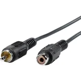 11.99.4329 Cinch audio produžetak [1x muški cinch konektor - 1x ženski cinch konektor] 10.00 m crna sa zaštitom