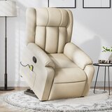 Maison Chic masažni naslanjač - Relax naslanjač s funkcijo vstajanja krem blago, (22061667) | Shoptok.si