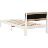 vidaXL Kovinska posteljna konstrukcija Bela in svetlo siva 90 x 190 cm, (5000084753) | Shoptok.si