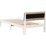 vidaXL Okvir kreveta s uzglavljem Bijela i svijetlosiva 90 x 190 cm | shoptok.hr