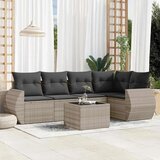 vidaXL 6-dijelni set vrtnih sofa od poliratana s jastucima svjetlosivi | shoptok.hr