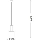 Ideal Lux luster na sajli holly 1xE27/60W/230V prečnik 12 cm mesing | Eponuda.com