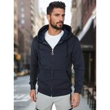 DStreet Bluza męska rozpinana basic z kapturem granatowa | shoptok.hr
