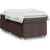 Maison Chic Box spring postelja - Vzmetna postelja z vzmetnico temno rjava 100x200 cm blago SL11353, (21906802) | Shoptok.si