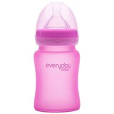 Everyday baby staklena bočica reagira na toplinu, 150 ml Healthy +, Roza | shoptok.hr