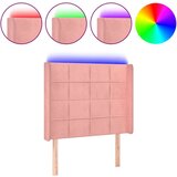  Posteljno vzglavje roza 83x16x118/128 cm žamet, (20954390) | Shoptok.si