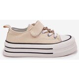 Boto Girls Sneakers With Golden Applique Bear Beige Solena | shoptok.hr