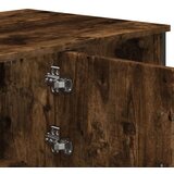 vidaXL Klubska mizica dimljeni hrast 100x51x40 cm inženirski les | Shoptok.si