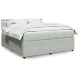 Maison Chic Box spring postelja - Vzmetna postelja z vzmetnico svetlo siva 180x200 cm žamet SL24632, (21890952) | Shoptok.si