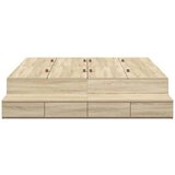  Krevet s ladicama Sonoma hrast 160 cm Konstruirano drvo | shoptok.hr