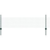 vidaXL Varjena žična ograja s 11 U stebrički Zelena 0.5x25 m Jeklo, (22084927) | Shoptok.si