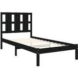  Posteljni okvir črn iz trdne borovine 100x200 cm, (20684420) | Shoptok.si