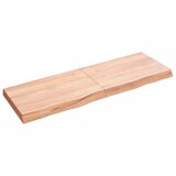 vidaXL Zidna polica svjetlosmeđa 120x40x(2-6) cm obrađena hrastovina Cijene