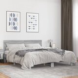 Furnova Posteljni okvir siva sonoma 200x200 cm inž. les in kovina, (21935737) Cene